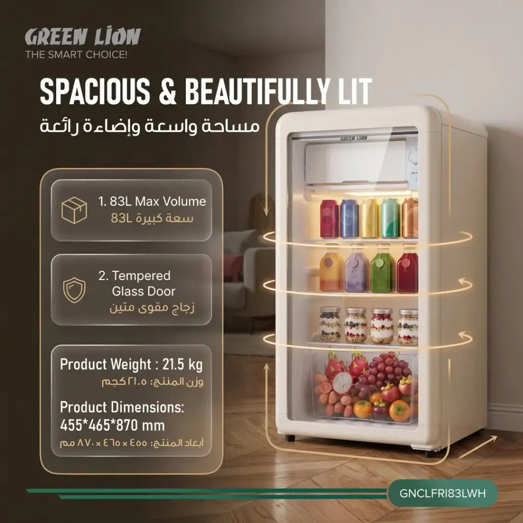 Green Lion Classic 83L white mini fridge - photo 4