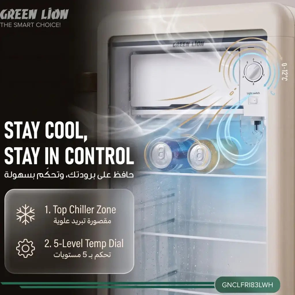 Green Lion Classic 83L white mini fridge - photo 7