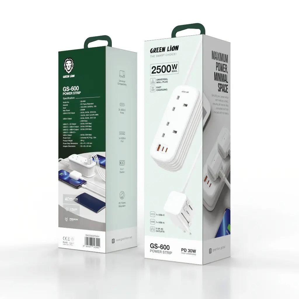 Green Lion GS-600 power strip with USB-C and USB-A - photo 3