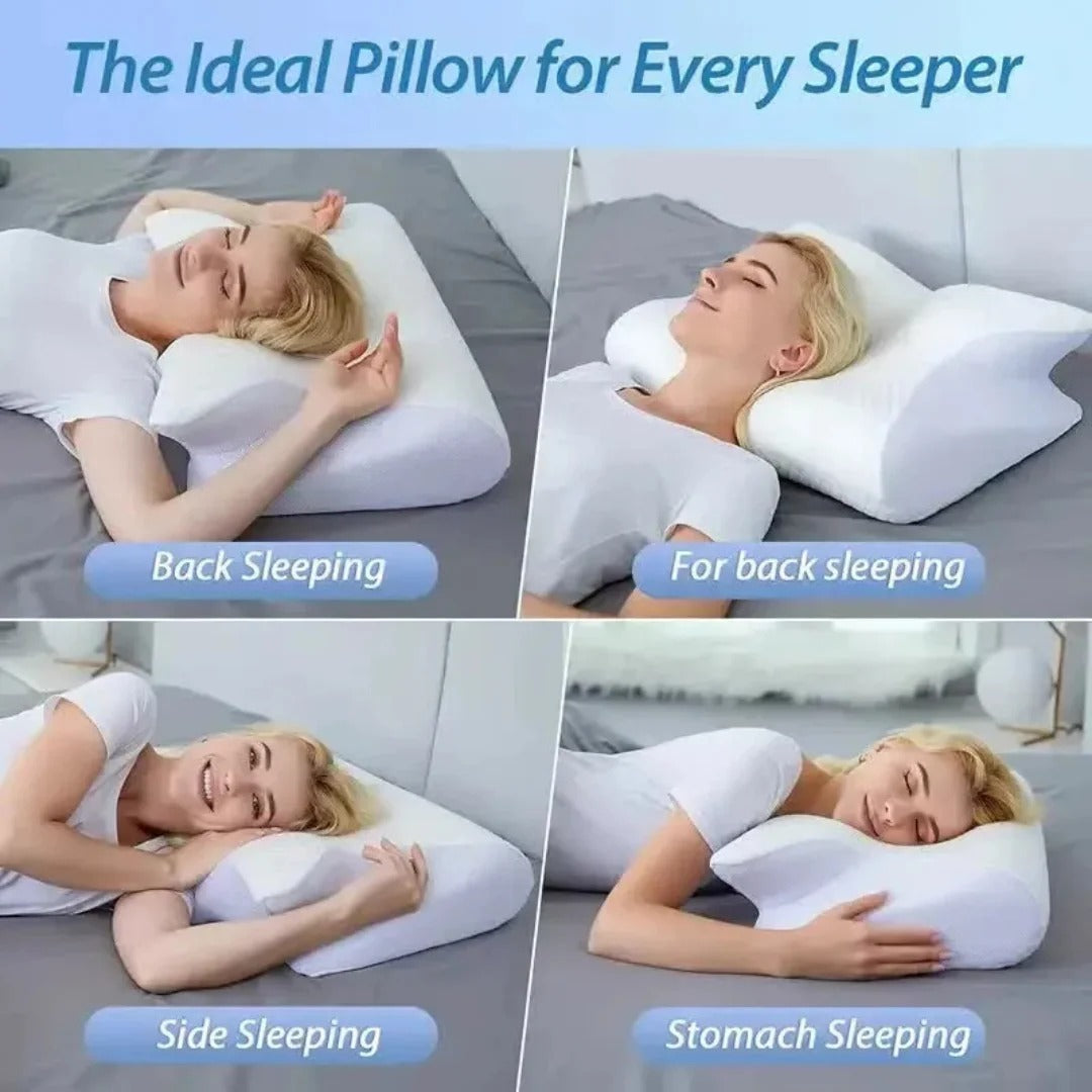 Memory foam neck pillow with ice silk cover - photo 2