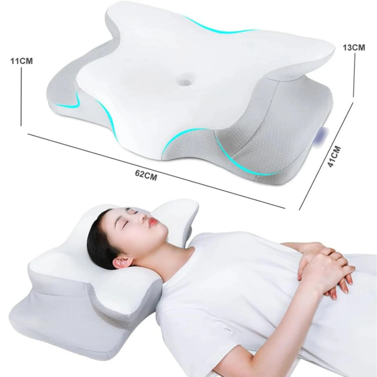Memory foam neck pillow with ice silk cover - photo 7