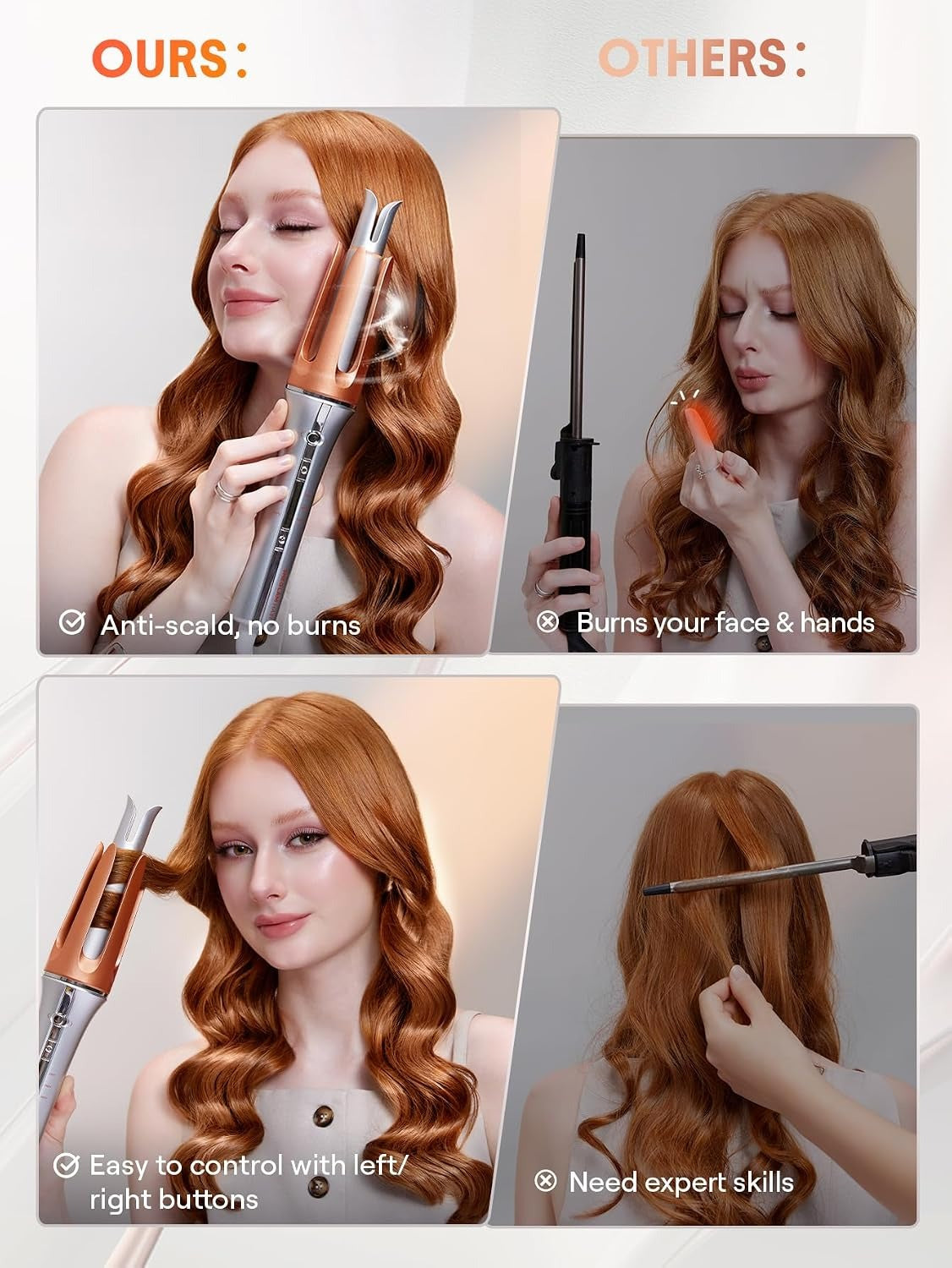 مكواة SHEGLAM أثناء تصفيف الشعر
