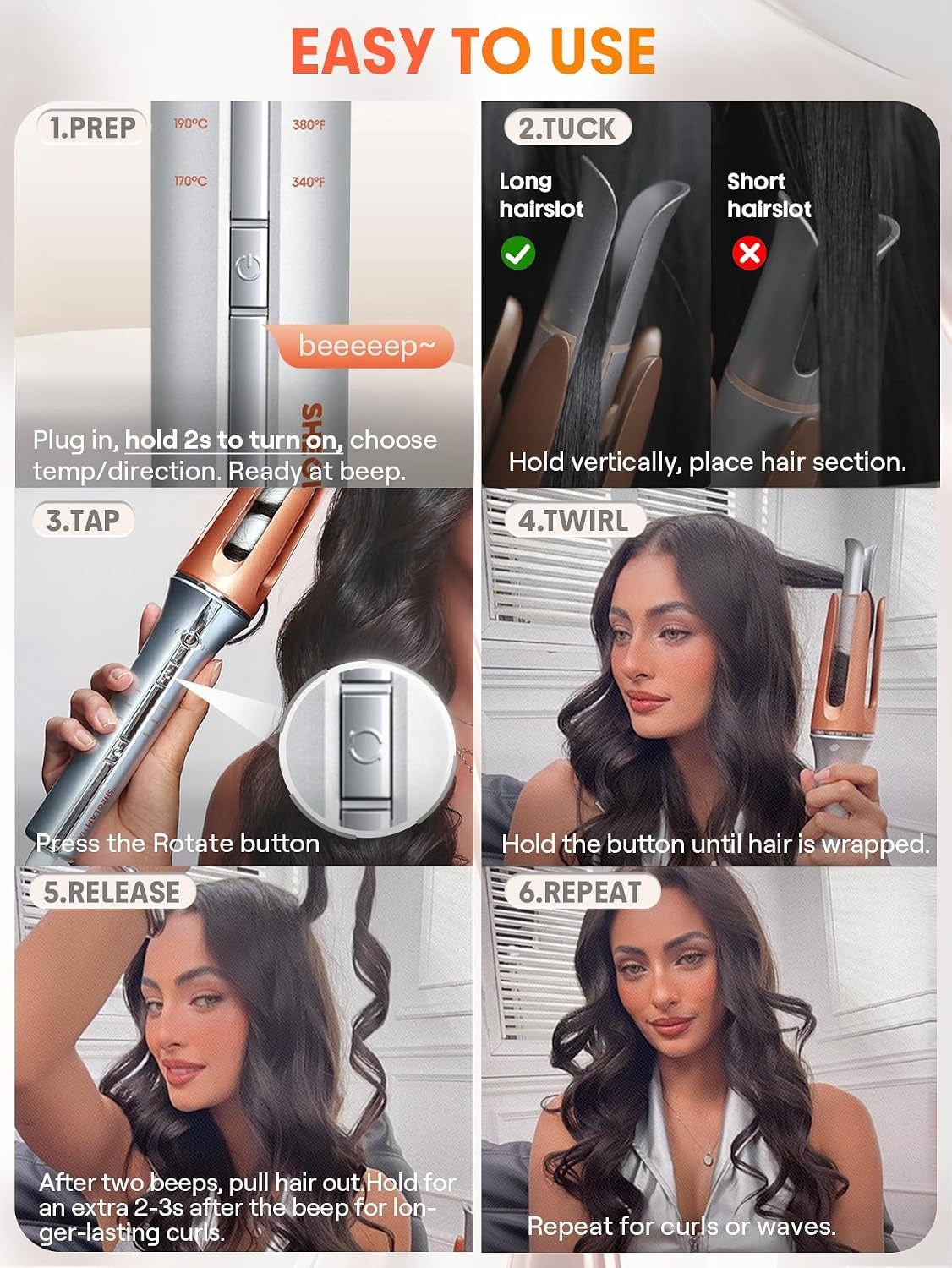 نتيجة التجعيد النهائية باستخدام مكواة SHEGLAM