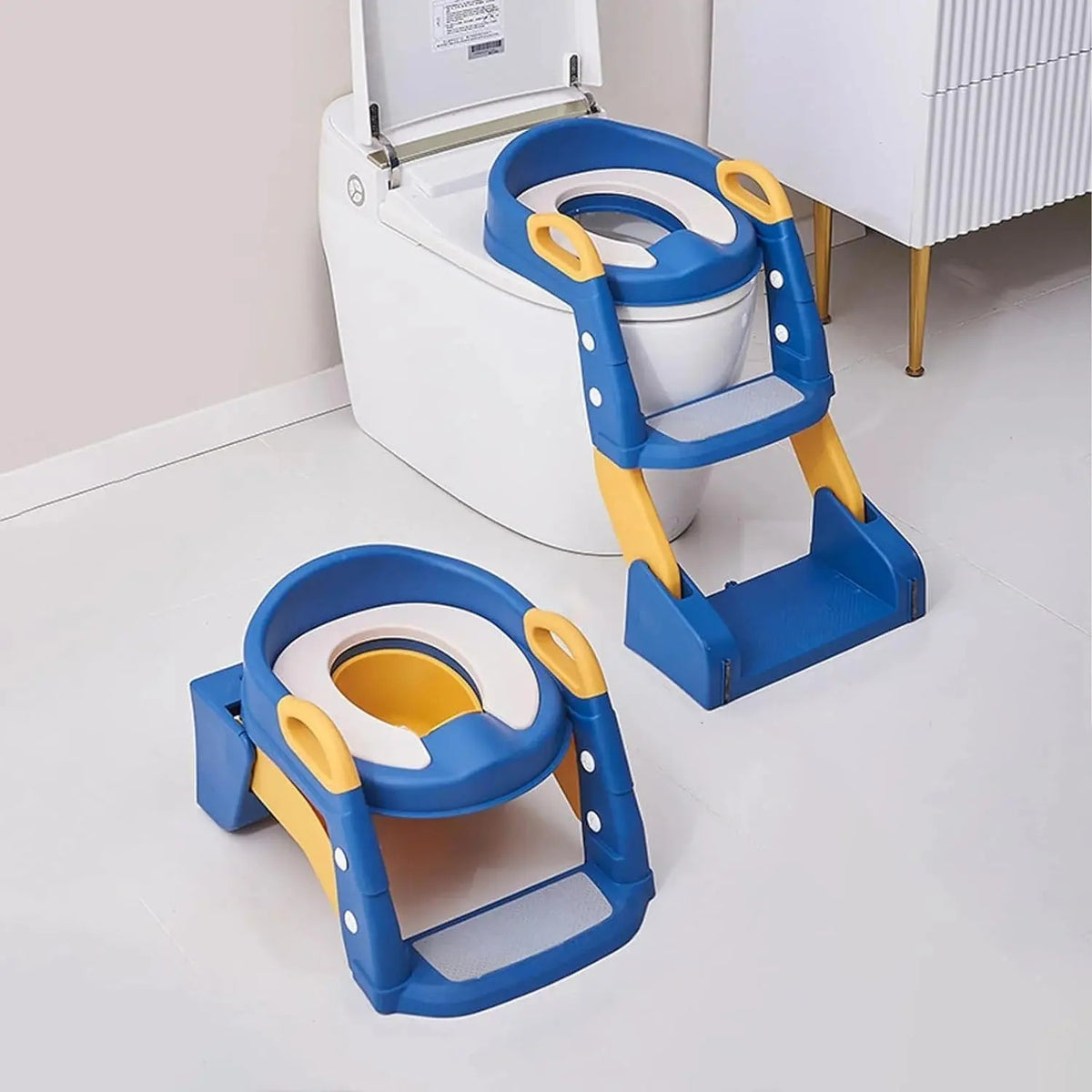 Toddler toilet seat with foldable ladder - photo 4