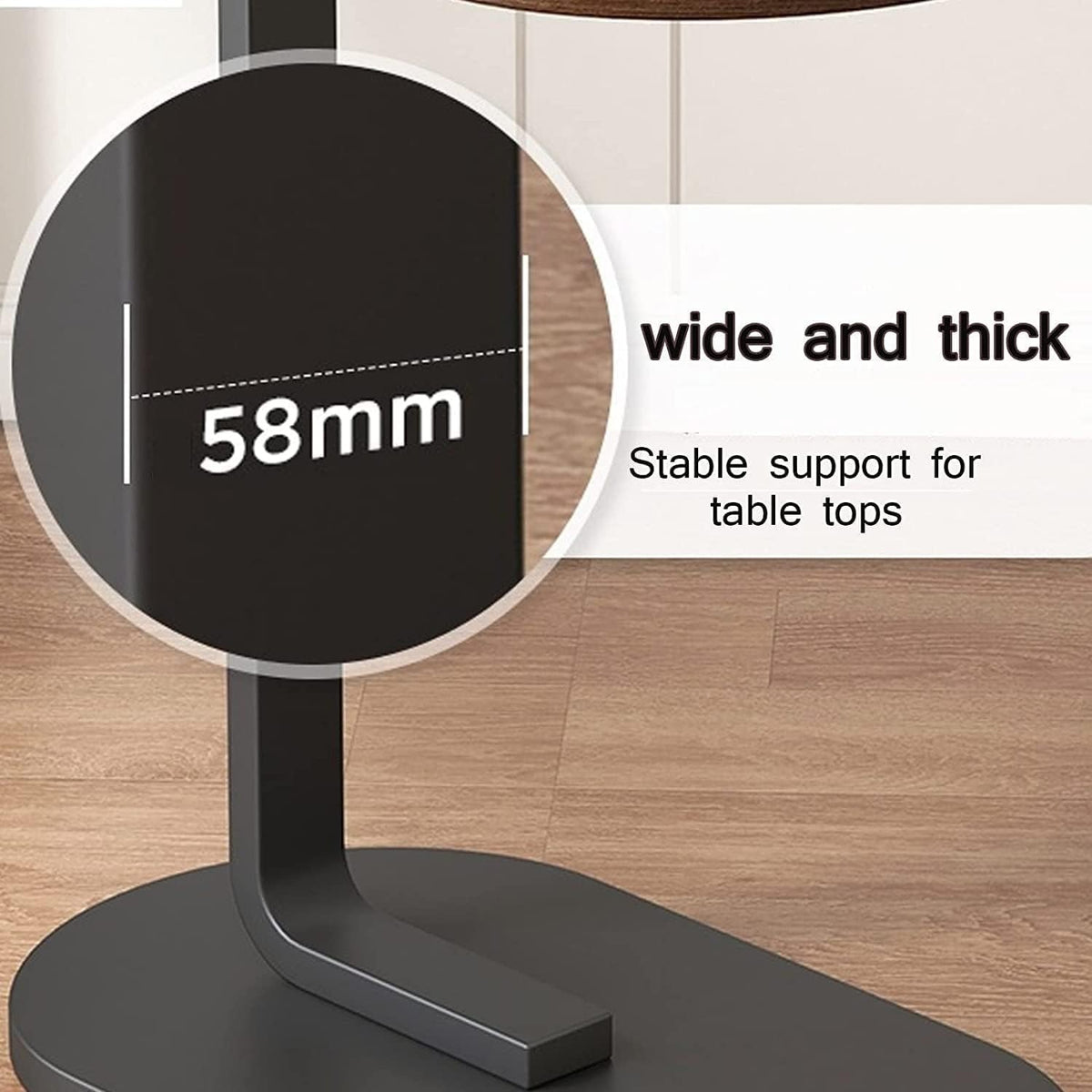 Modern coffee table – side angle view