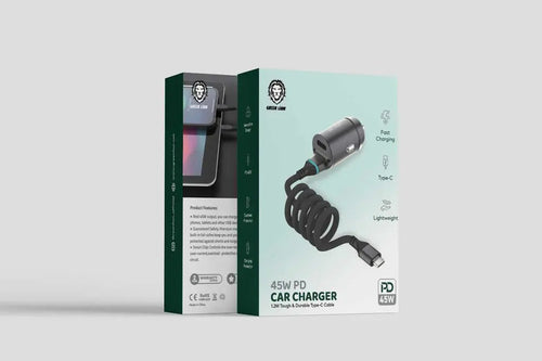 Green Lion 45W car charger and durable Type-C cable