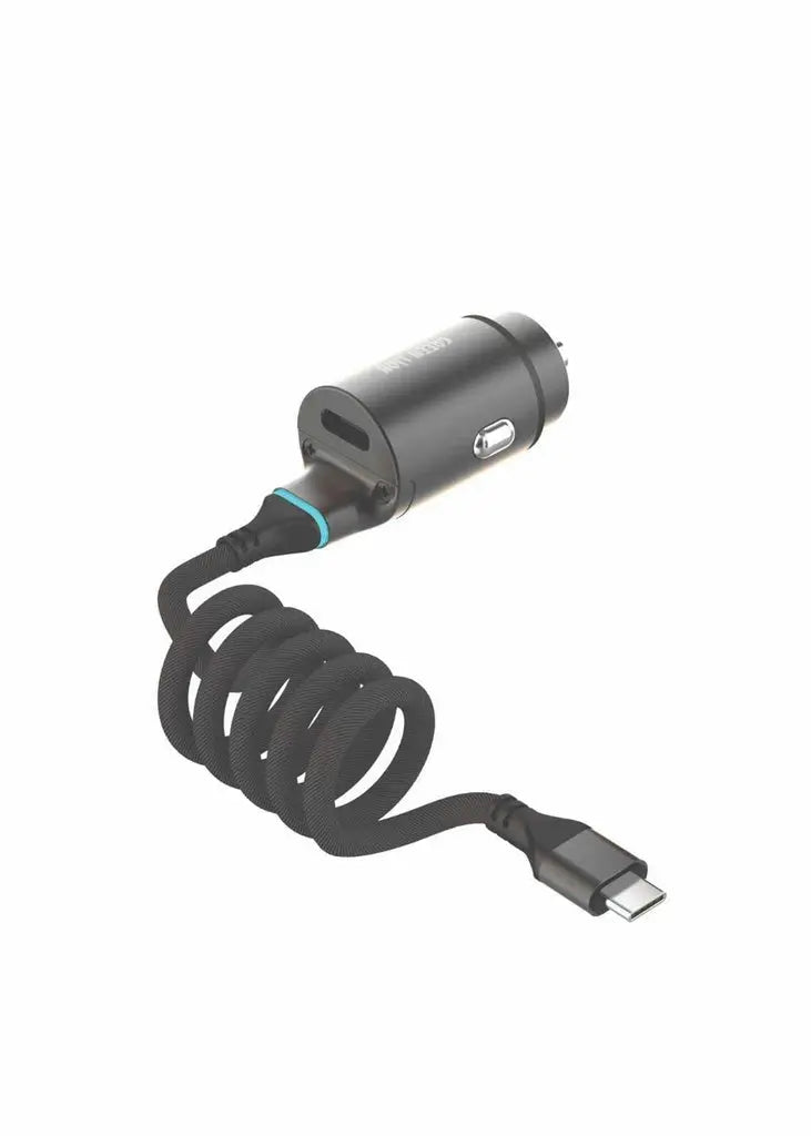 Green Lion 45W PD car charger with USB-C cable in black