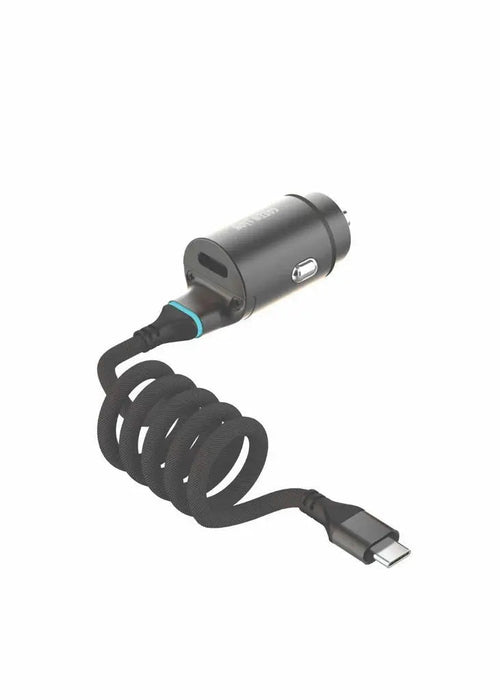 Green Lion 45W PD car charger with USB-C cable in black