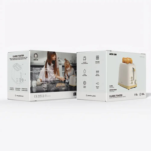 Green Lion classic retro toaster in beige
