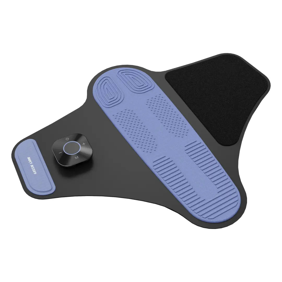 Green Lion foot massager slippers used at home for relaxation