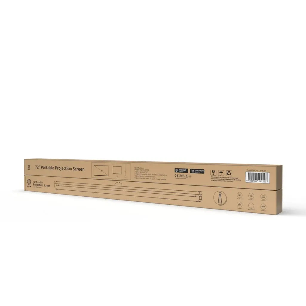 Green Lion matte white projection screen set up