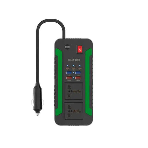 Green Lion Spark 300 car power inverter in black