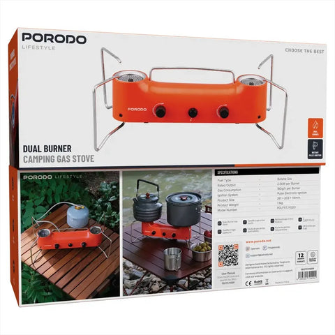 Porodo Lifestyle dual burner camping gas stove - main photo