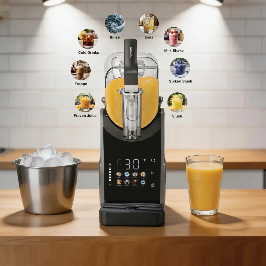 Porodo Glacee 2-in-1 slushie and ice cream maker in black