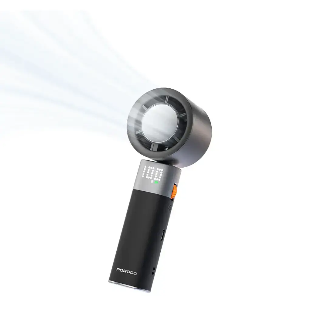 Porodo handheld turbo fan in black