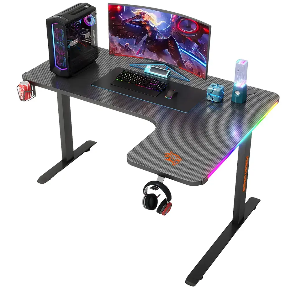 Porodo Gaming Xcommand RGB gaming desk in black
