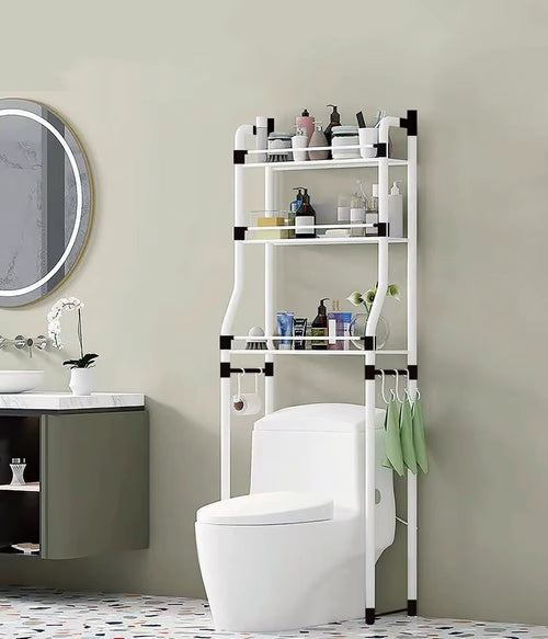 Bathroom toilet storage rack – installed above toilet