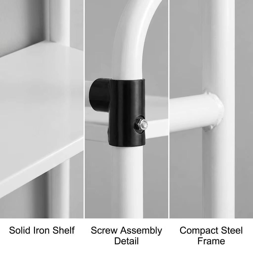 Bathroom toilet storage rack – side view